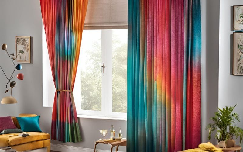 vibrant curtain design for drawing  room