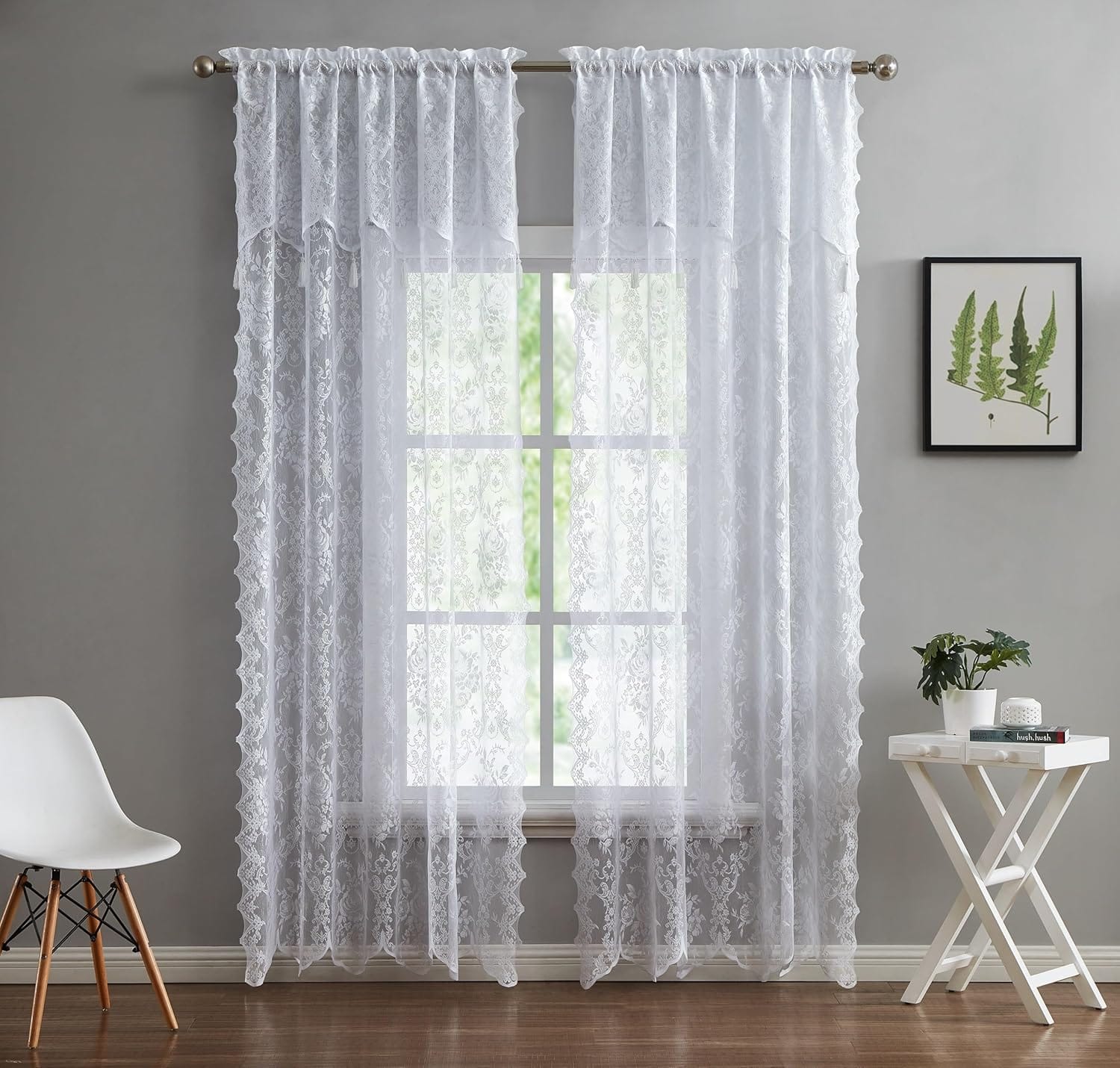 LinenZone Sheer Curtains for kitchen