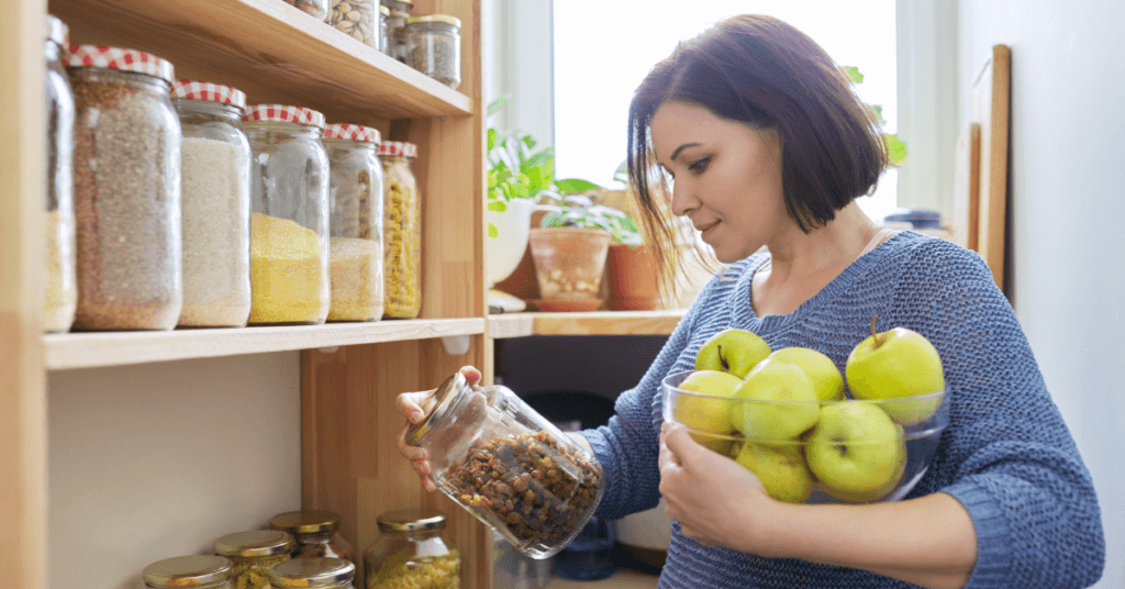 Organized kitchen items